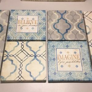 Six-piece canvas wall decor